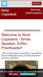 Mobile Screenshot of nickicopeland.co.uk
